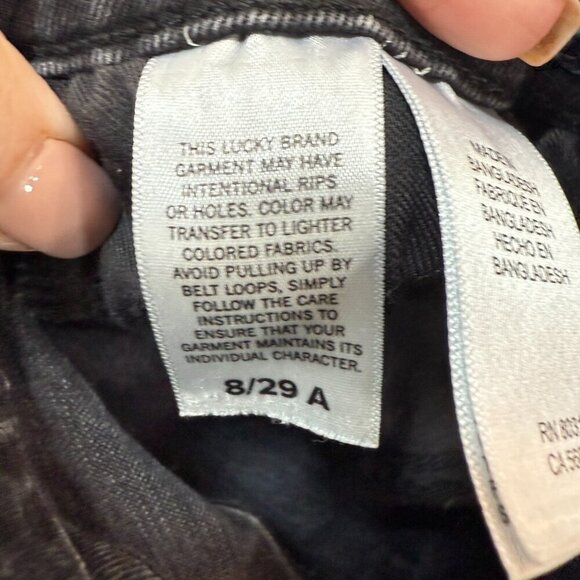 Lucky Brand Ankle Jeans Women's 8 X 29 Gray Denim Stretch Mid Rise Frayed Hem - Picture 7 of 8